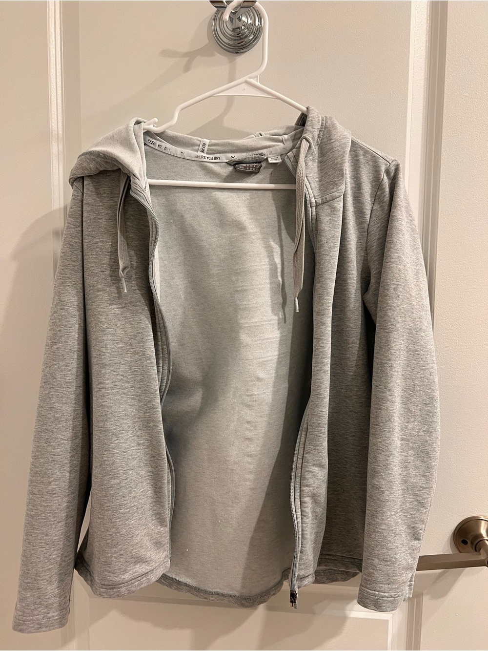 Puma Light Gray Logo Hoodie Jacket